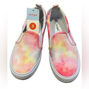 NWT Canvas Tie Dye Slip Ons by Cat & Jack Girls Y 3